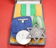 2-fach Ordensspange Wehrmacht &amp; Marokko mit Etui
