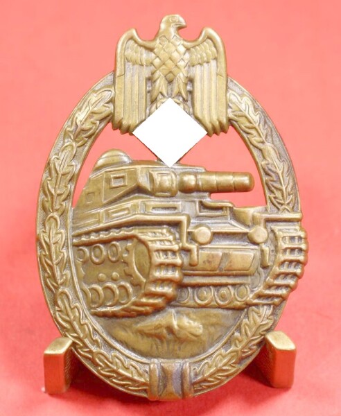 frühes Panzerkampfabzeichen in Bronze - SELTEN
