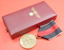 Sudetenland Medaille 1.Oktober 1938 im Etui - MINT CONDITION