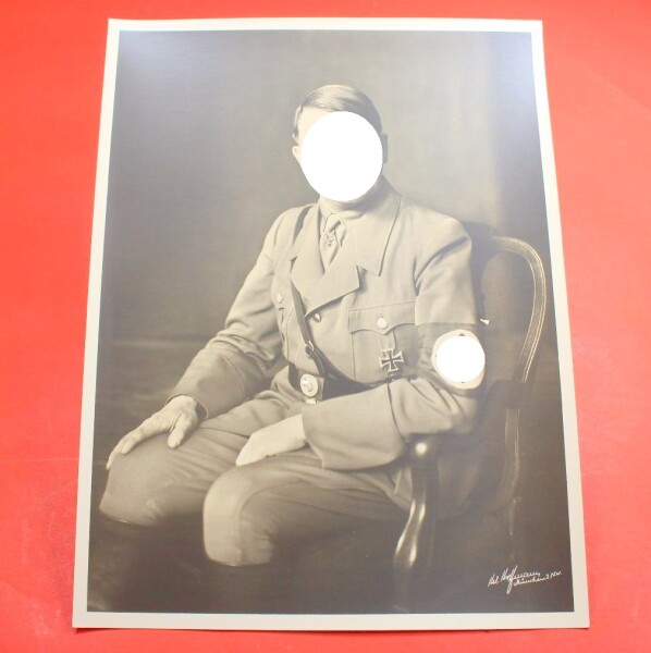 Übergröße Postkarte/ Bild / Foto / Führer Adolf Hitler Hoffmann Postkarte (18,5 x 25,5 cm)