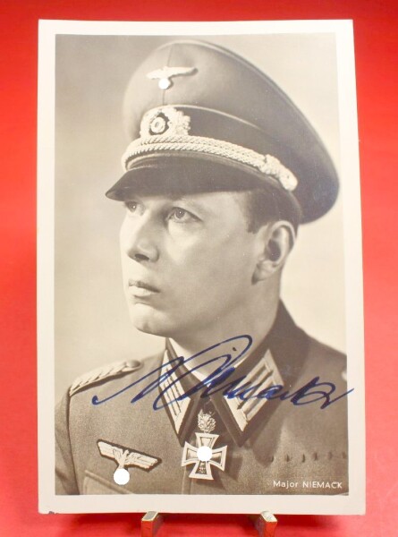 Original Unterschrift Horst Niemack - General mit Ritterkreuz, Eichenlaub und Schwertern