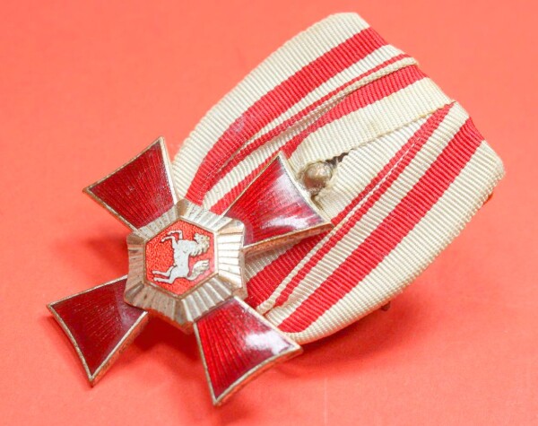 Feuerwehr-Ehrenkreuz des Provinzial Feuerwehrverbandes Westfalen 1934 an Einzelspange - ULTRA SELTEN