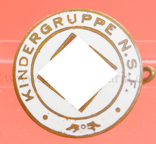 Mitgliedsabzeichen der Kindergruppe (N.S.F.) der NS-Frauenschaft 1.Form - ULTRA SELTEN