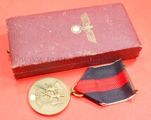 Sudetenland Anschlussmedaille 1.Oktober 1938 im Etui