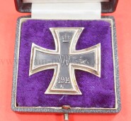 Eisernes Kreuz 1.Klasse 1914 mit Doppelnadel  im Etui -...
