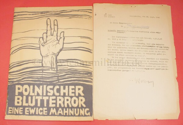 Broschüre / Heft "Polnischer Blutterror- eine ewige Mahnung" - Propaganda NSDAP