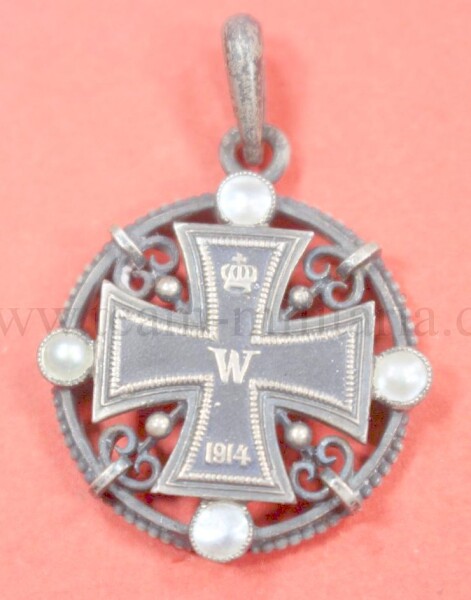patriotischer Anhänger Eisernes Kreuz Damen Damenkette (800Silber)