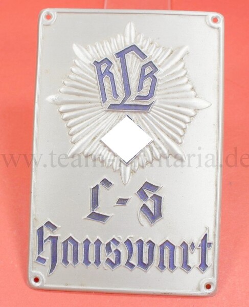 Blechschild Luftschutz Hauswart RLB Reichsluftschutzbund