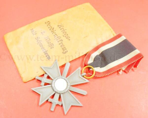Kriegsverdienstkreuz 2.Klasse 1939 mit Schwertern in Tüte