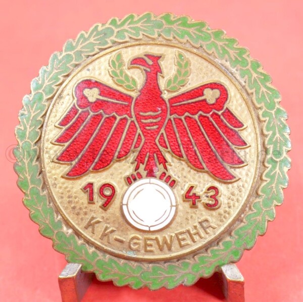 Gaumeisterzeichen KK-Gewehr 1943 Schießpreis Tirol