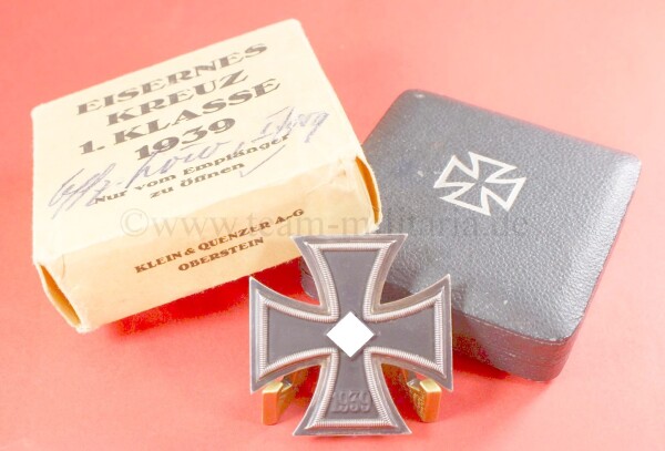 Eisernes Kreuz 1.Klasse 1939 im grünen Etui mit Umkarton - MINT CONDITION
