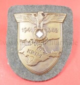 Krimschild 1941-1942 mit Gegenplatte auf Heerestoff - TOP...