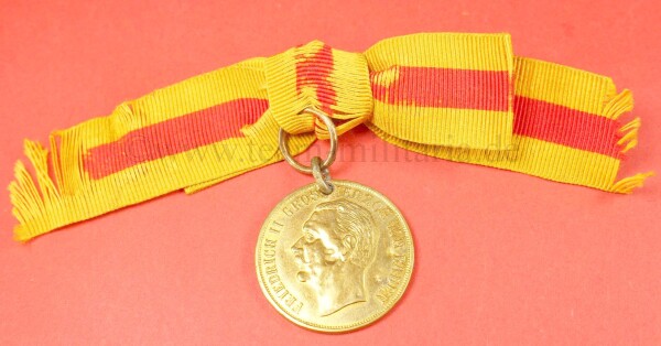 badische Medaille "Zur Erinnerung an meine Rekrutierung" an Bandschleife Baden