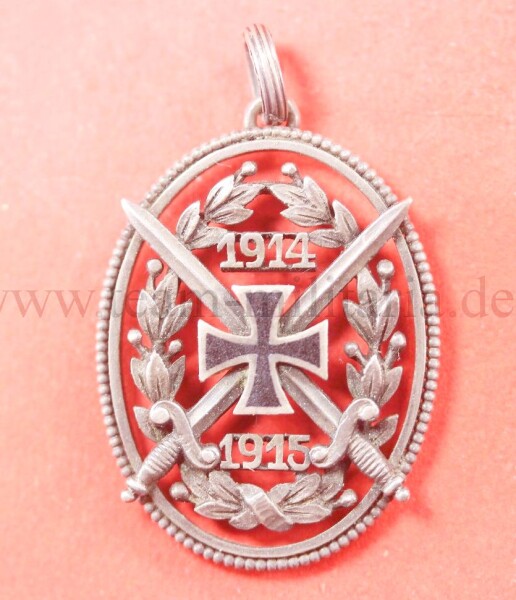 patriotischer Anhänger Eisernes Kreuz 1914-1915 mit Schwertern Damenkette (800Silber)