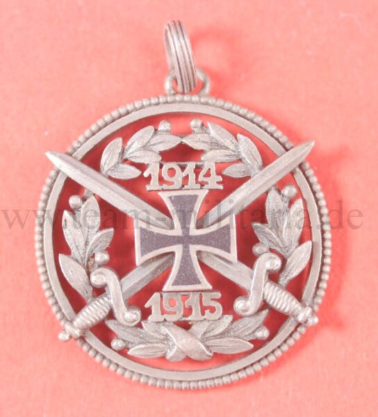 patriotischer Anhänger Eisernes Kreuz 1914-1915 mit Schwertern Damenkette (800Silber)