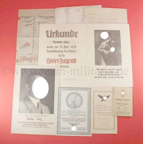 Dokumentennachlass des Flakhelfer / Hitlerjungen Theodor Lenz aus Goslar