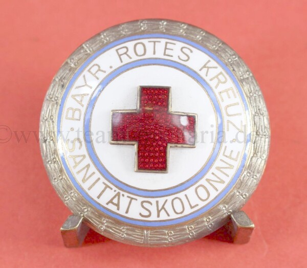 Brosche bayerisches Rotes Kreuz  " Sanitätskolonne" für Führerin
