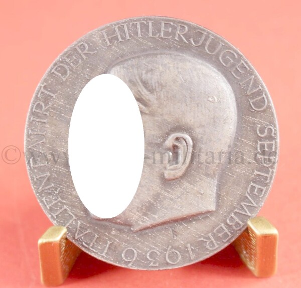HJ offizielles tragbares Teilnehmerabzeichen " Italienfahrt der Hitlerjugend September 1936 " - SELTEN