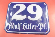 Emailleschild Adolf-Hitler-Platz 29 - SELTEN