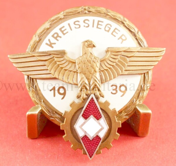 Ehrenzeichen Kreissieger im Reichsberufswettkampf 1939 (Tham) - MINT CONDITION