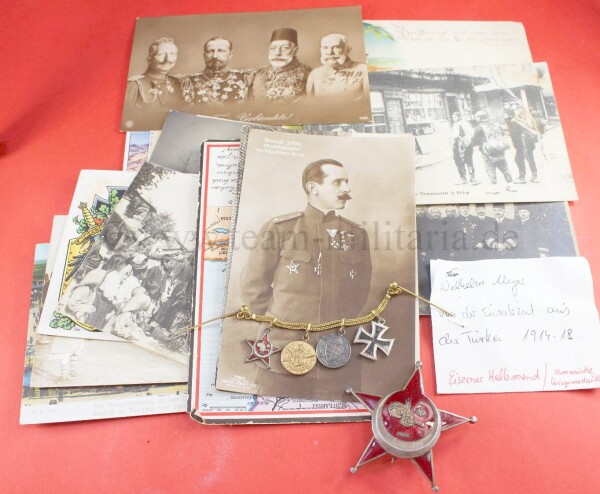 Nachlass W.Meyer mit Gallipoli-Stern, Frackkette und Fotos / Postkarten