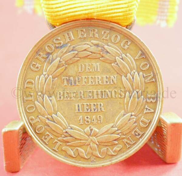 badische Gedächtnis-Medaille für 1849 Baden am Band