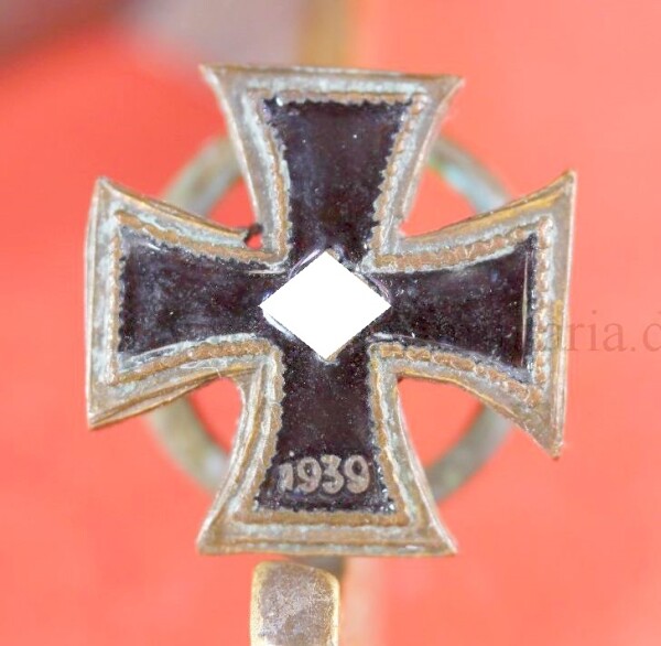 spanische Miniatur Eisernen Kreuzes 1.Klasse 1939 Knopflochversion blaue Division - SELTEN