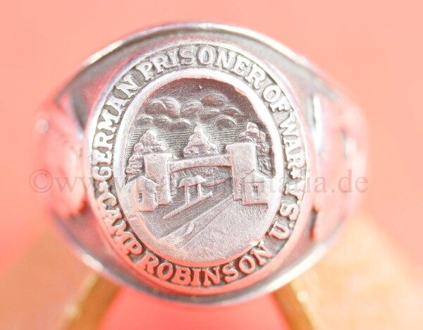 Fingerring - German Prisoner Of War - Camp Robinson USA - SELTEN