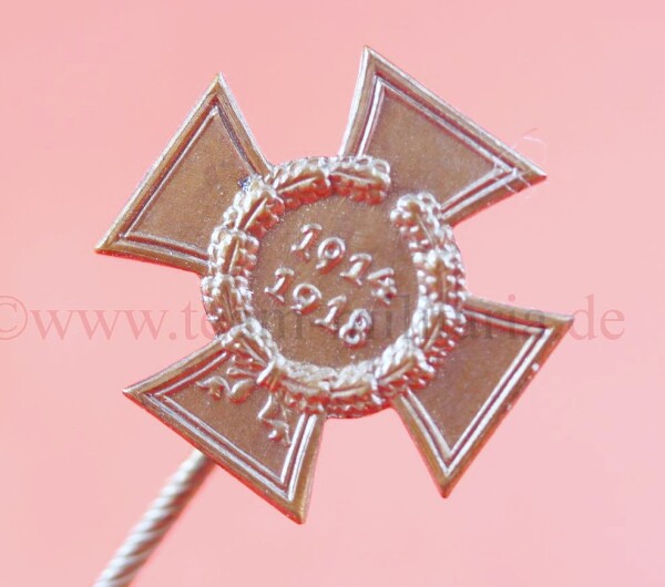 Miniatur Ehrenkreuz für Kriegsteilnehmer an langer Nadel