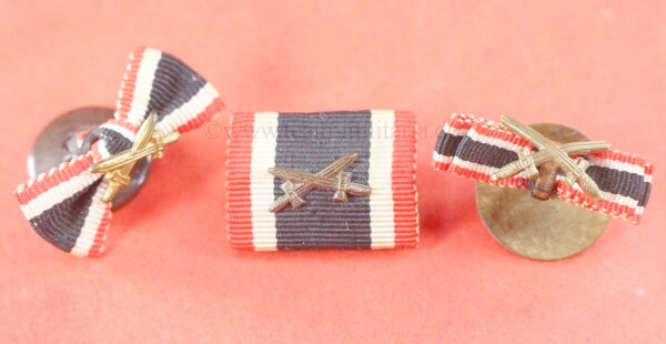 3 x Miniatur Kriegsverdienstkreuz 2.Klasse 1939 mit Schwertern