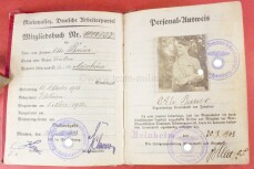 fr&uuml;hes Mitgliedsbuch der NSDAP 1932 Nr.1001837 Otto...