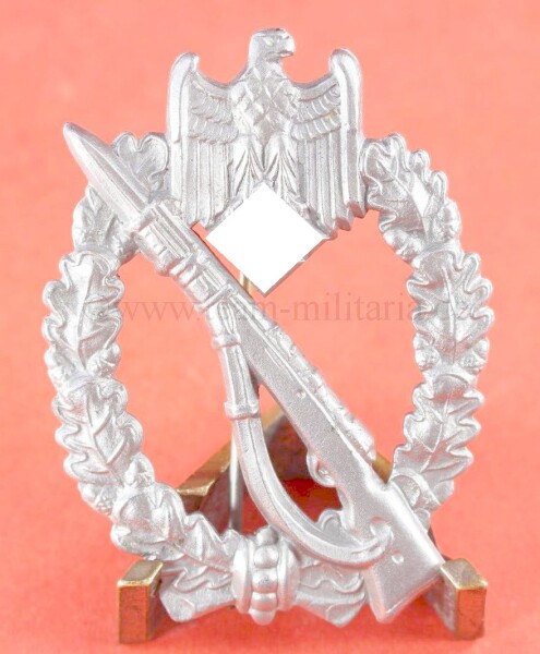 Infanteriesturmabzeichen in Silber (Wiedmann) "Lily Pad" Hinge Variant - TOP CONDITION