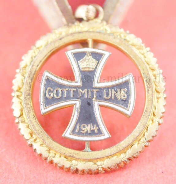 patriotischer Anhänger Eisernes Kreuz 1914 "Gott Mit Uns"