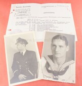 2 x Portrait Leutnant Egon St&uuml;hr Kriegsmarine