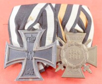 2-fach Ordensspange Eisernes Kreuz 2.Klasse 1914 und FKEK