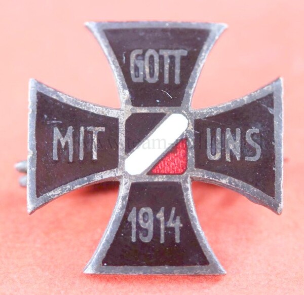 emalliertes Miniatur Eisernes Kreuz 1914 "Gott Mit Uns"