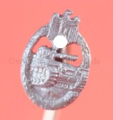 Miniatur Panzerkampfabzeichen in Silber
