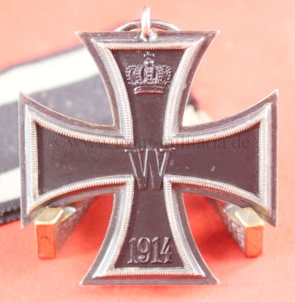 Eisernes Kreuz 2.Klasse 1914 (Silber 935) mit Band - SELTEN