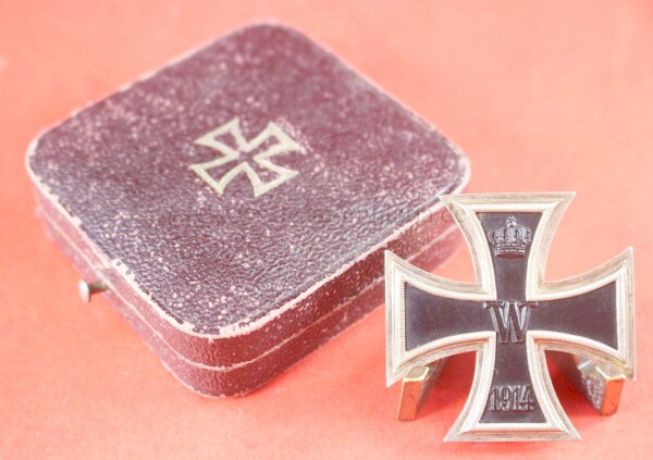 frühes Eisernes Kreuz 1.Klasse 1914 (WS / b) im frühen Etui - TOP SET