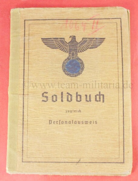 Soldbuch Hpt Neumann Gren. Rgt. 286 Träger Tafpferkeitsauszeichnung für Ostvölker I. & II.Klasse