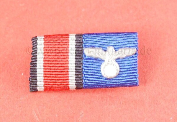 2- fach Bandspange / Feldspange Eisernes Kreuz 2.Klasse 1939 und Dienstauszeichnung der Wehrmacht