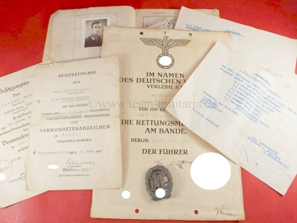Nachlass Uffz  Peter Broichmann II./Lw.Feldkorps.Aufkl.Kp. (Träger Rettungsmedaille!)