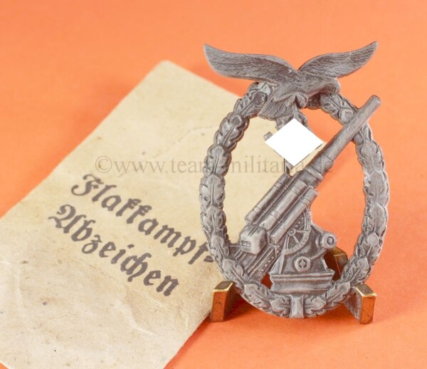 Flakkampfabzeichen der Luftwaffe mit Tüte (WH) - EXTREM SELTEN