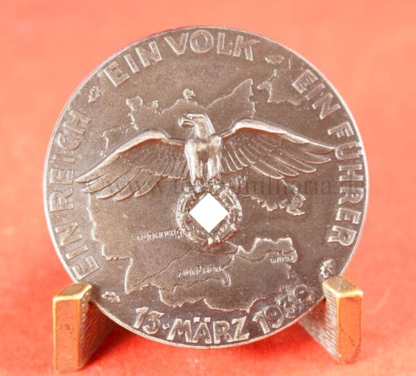 Medaille - Ein Volk Ein Reich Ein Führer 13. März 1938 - Anschlussmedaille Österreich - SELTEN