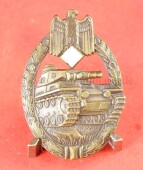 Panzerkampfabzeichen in Bronze (W) hohl - TOP CONDITION