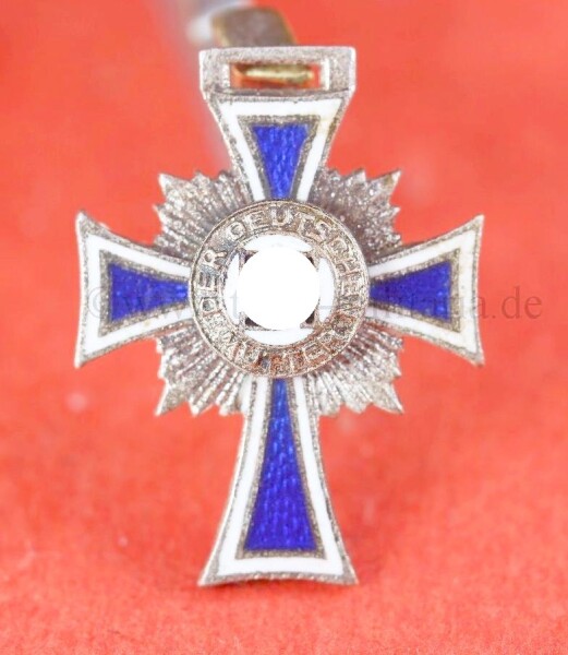 Miniatur Mutterkreuz in Silber / Ehrenkreuz der Deutschen Mutter