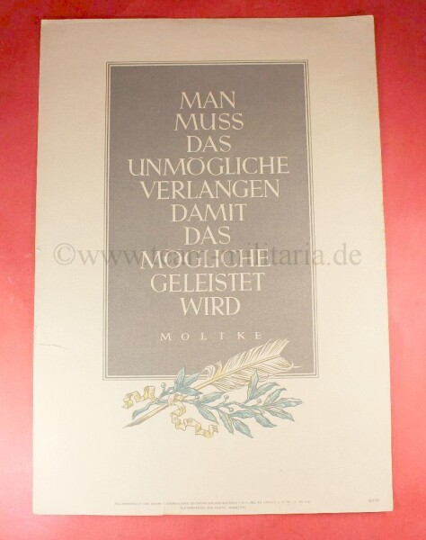 Poster / Wandbild / Wochenspruch NSDAP Propaganda Poster