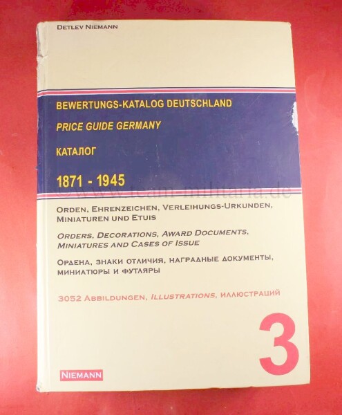 Buch - Bewertungs-Katalog Orden und Ehrenzeichen Deutschland 1871-1945 - Nummer 3