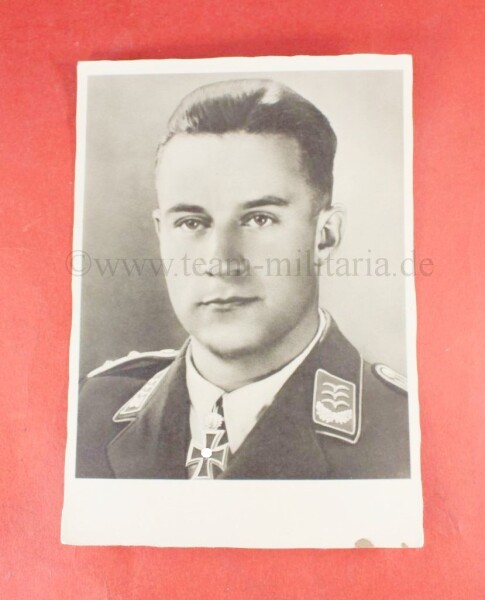 Foto / Postkarte Hauptmann Franz Eckerle Ritterkreuzträger mit Eichenlaub