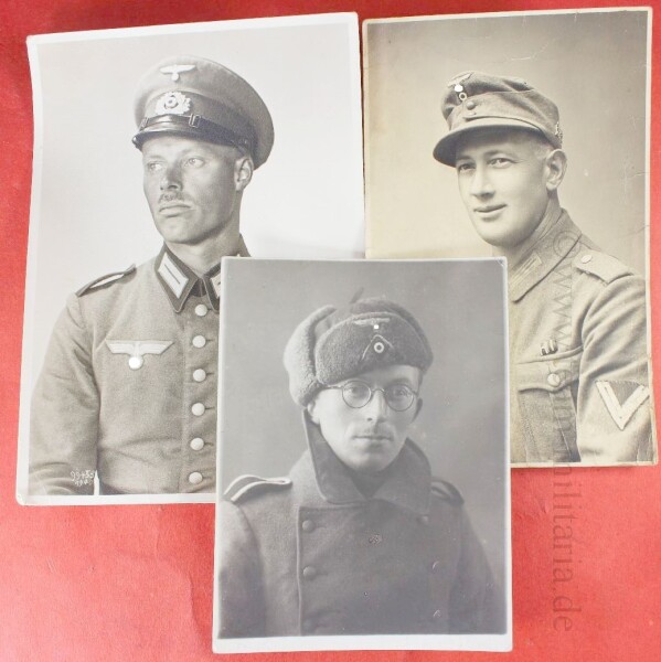 3 x Foto / Postkarte Wehrmacht Heer / Bergmütze /Gebirgsjäger